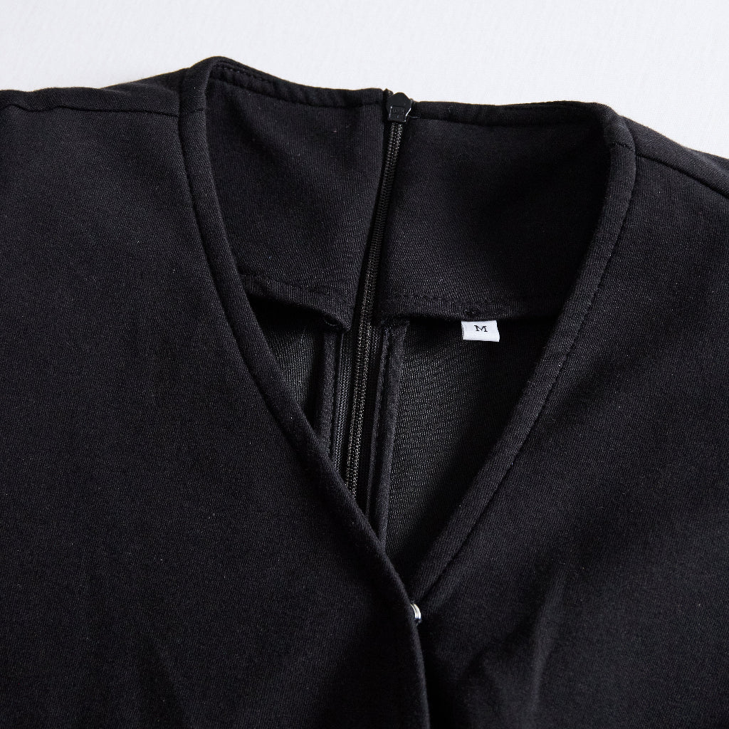 Moira | Elegant Burgundy Wrap-Style Midi Dress for Wedding Guests and Cocktail Events 5