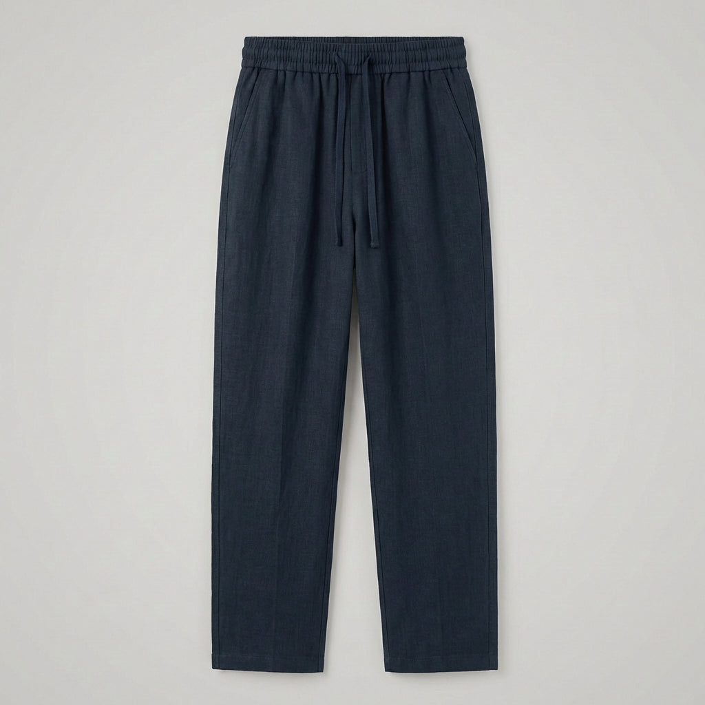 Alexander | Cropped Linen Drawstring Pants