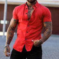 ModuFit | Men’s Tailored Muscle Fit Shirt Sharp Short Sleeve