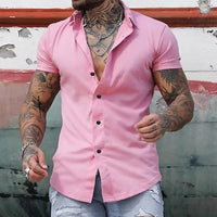 ModuFit | Men’s Tailored Muscle Fit Shirt Sharp Short Sleeve