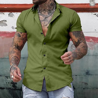 ModuFit | Men’s Tailored Muscle Fit Shirt Sharp Short Sleeve