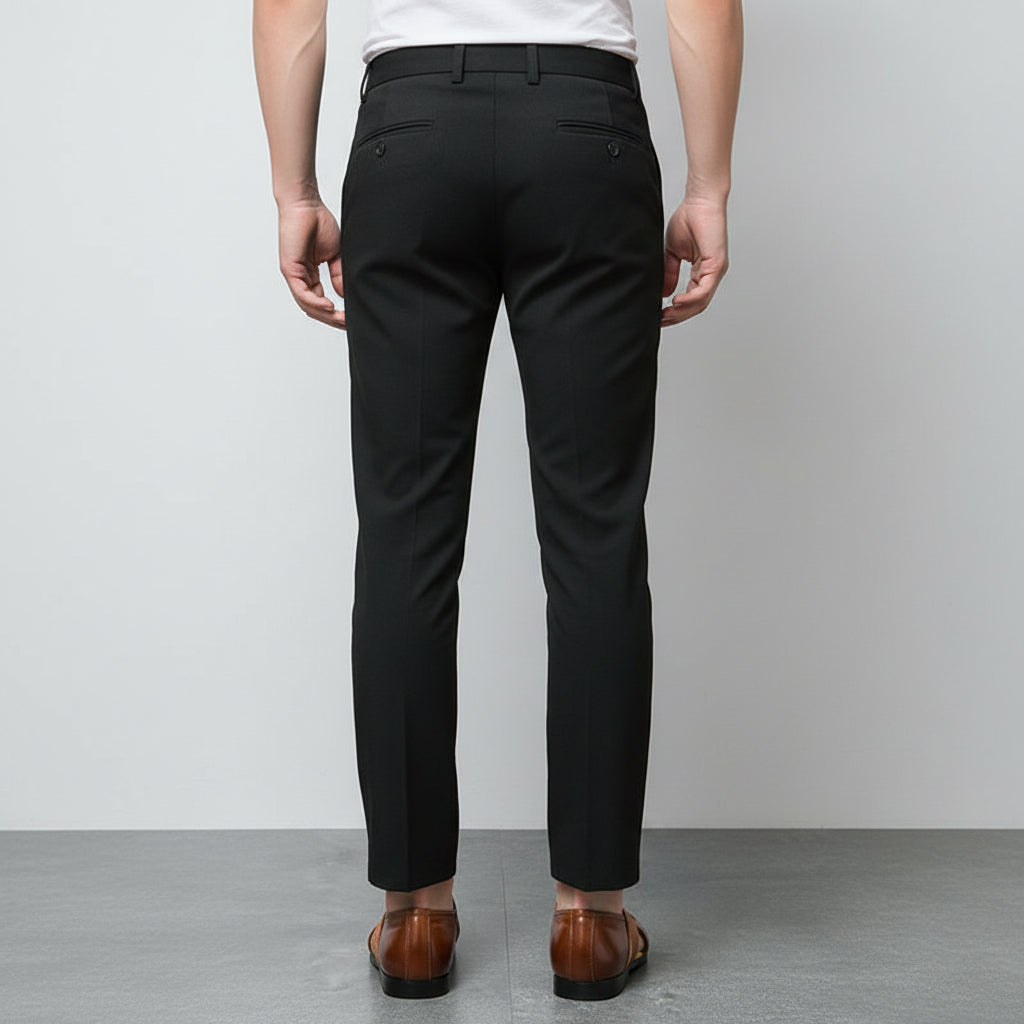 Panache | Sleek Black Loafers with Textured Weave for Effortless Elegance 5