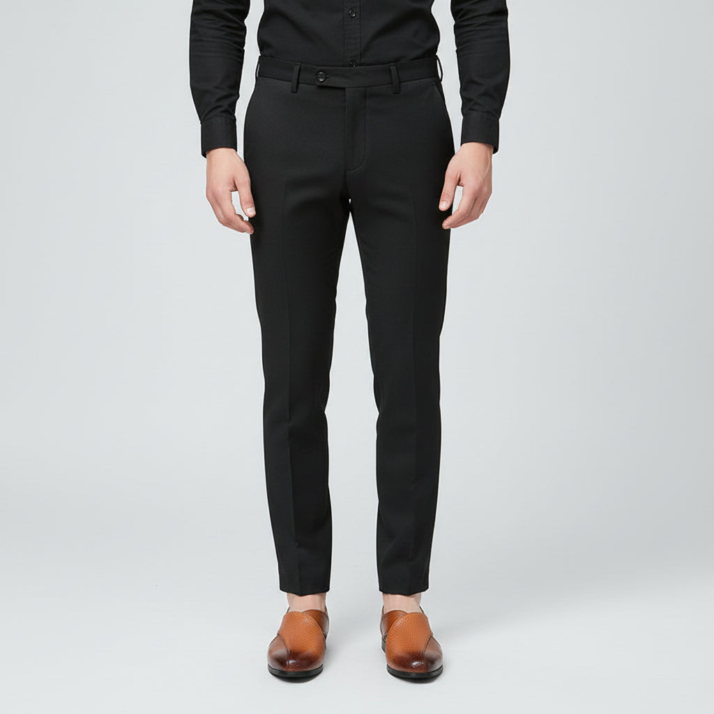 Panache | Sleek Black Loafers with Textured Weave for Effortless Elegance 6