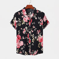 IslandTone | Floral Pattern Short Sleeve Shirt Contemporary Warm Weather Top