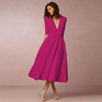 Women’s Elegant Flowing Midi Dress