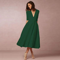 Women’s Elegant Flowing Midi Dress