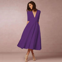 Women’s Elegant Flowing Midi Dress