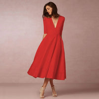Women’s Elegant Flowing Midi Dress