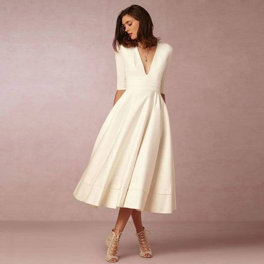 Women’s Elegant Flowing Midi Dress
