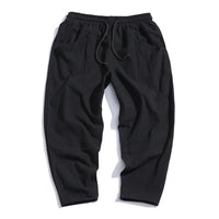 Zachary | Cropped Cotton Linen Drawstring Pants