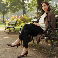 Sophia | Elegant Genuine Leather Pointed Kitten Heel Pumps for Versatile Style 6