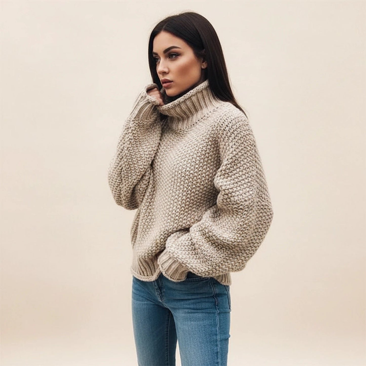 Oversized Turtleneck Sweater