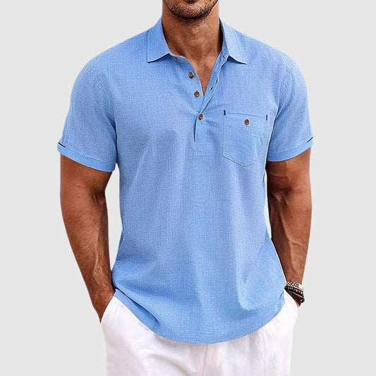 Theodore | Lightweight Linen Polo Shirt for Effortless Summer Style 0