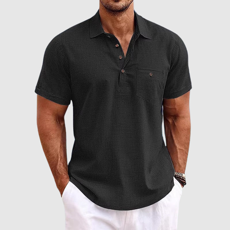 Theodore | Lightweight Linen Polo Shirt for Effortless Summer Style 1