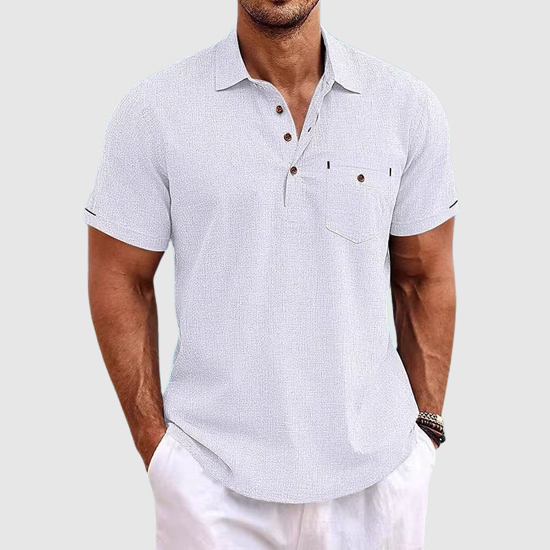 Theodore | Lightweight Linen Polo Shirt for Effortless Summer Style 2