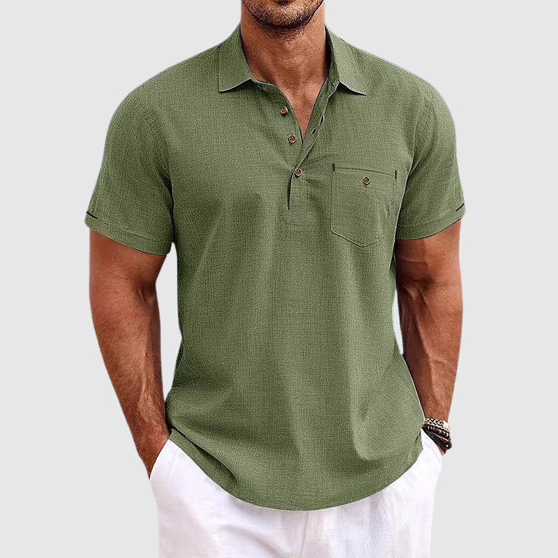 Theodore | Lightweight Linen Polo Shirt for Effortless Summer Style 4