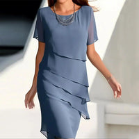 Elegant Asymmetrical Midi Dress Modern Chic Occasion Wear