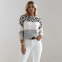 Viola | Color Block Leopard Print Knit Sweater for Effortless Style and Comfort 0