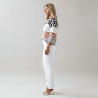 Viola | Color Block Leopard Print Knit Sweater for Effortless Style and Comfort 3