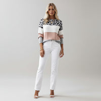 Zafira | Chic Leopard Knit Sweater with Soft Feel