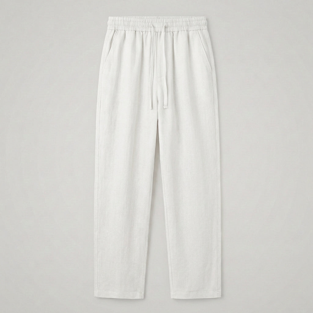 Alexander | Cropped Linen Drawstring Pants