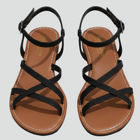 | Women’s Strappy Flat Sandals with Ankle Strap