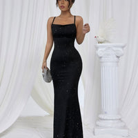 Glam Sequin Maxi with Flared Skirt