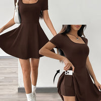 Contemporary Bodycon Dress with Sharp Cut