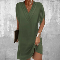 Elegant V-Neck Shift Dress