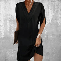 Elegant V-Neck Shift Dress