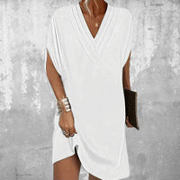 Elegant V-Neck Shift Dress