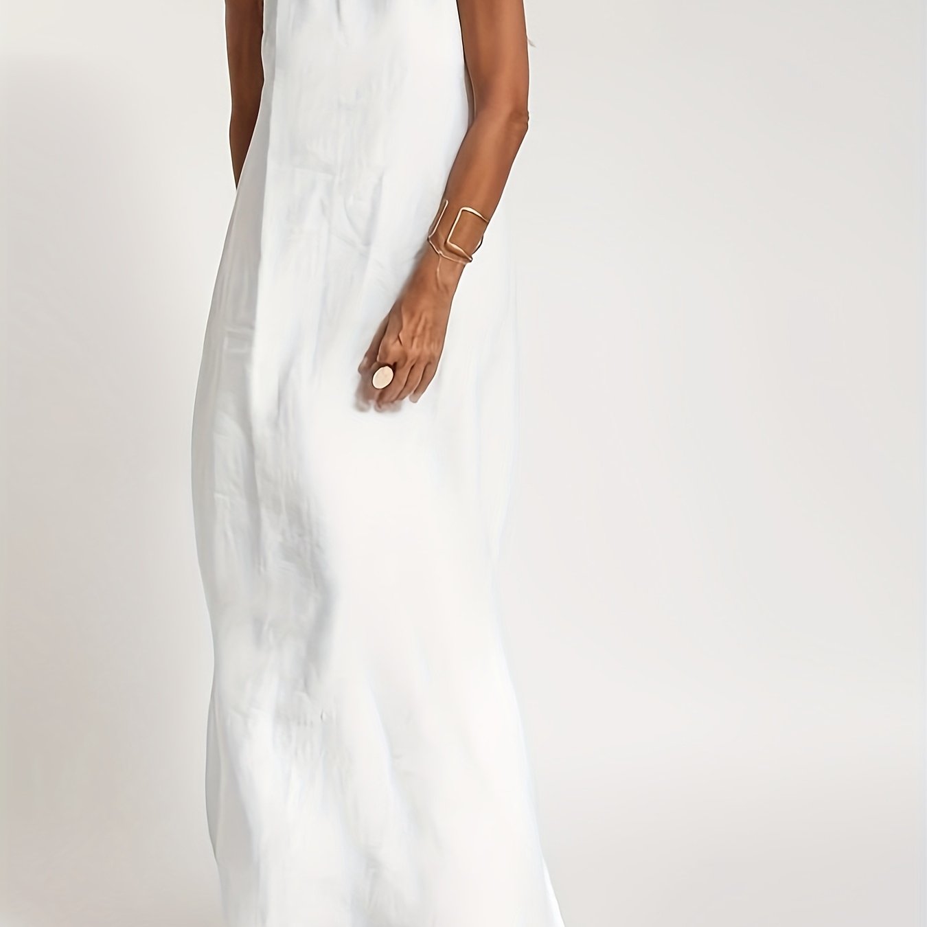 | Linen Spaghetti Strap Dress Relaxed Beach Everyday Wear