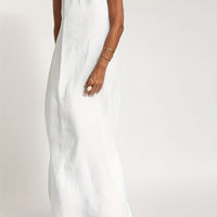 | Linen Spaghetti Strap Dress Relaxed Beach Everyday Wear