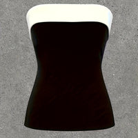 Colorblock Split Bandeau Tube Top