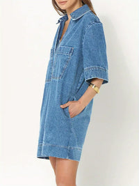 Airy Cotton Shirt Dress