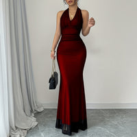 Long Backless Prom Gown with Refined Shape