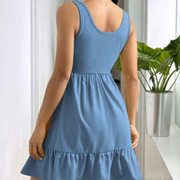 Ruffled Lychee Leaf Off-Shoulder Beach & Resort Dress for Women