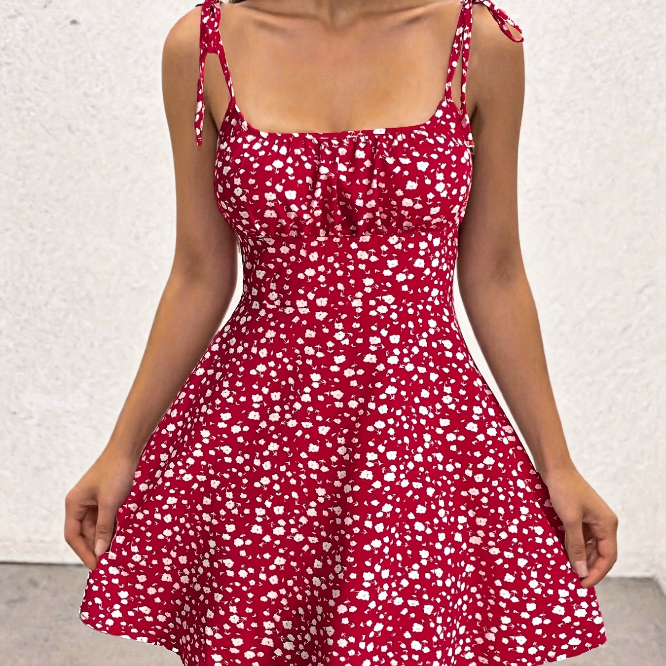 Feminine Floral Slip Dress with Easy Fit