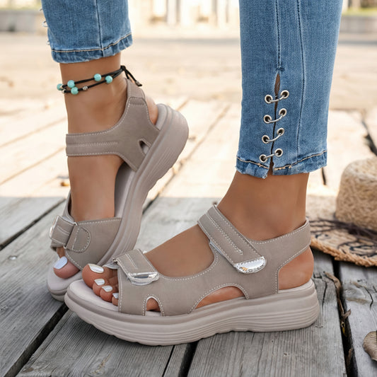 Women’s Premium Adjustable Strap Platform Sandals Elegant Orthopedic Comfort