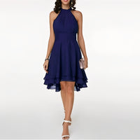 Women’s Elegant Halter Neck Midi Dress