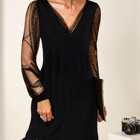 Women’s Dazzling Sequined Evening Celebration Dress