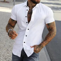 ModuFit | Men’s Tailored Muscle Fit Shirt Sharp Short Sleeve
