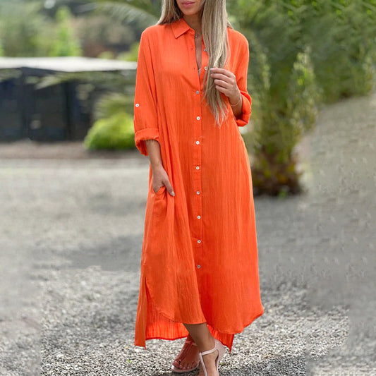 Women’s Spring Button Front Casual Dress