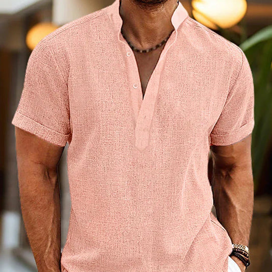 UrbanThread | Lightweight Henley Tee Breathable Cotton Short Sleeve